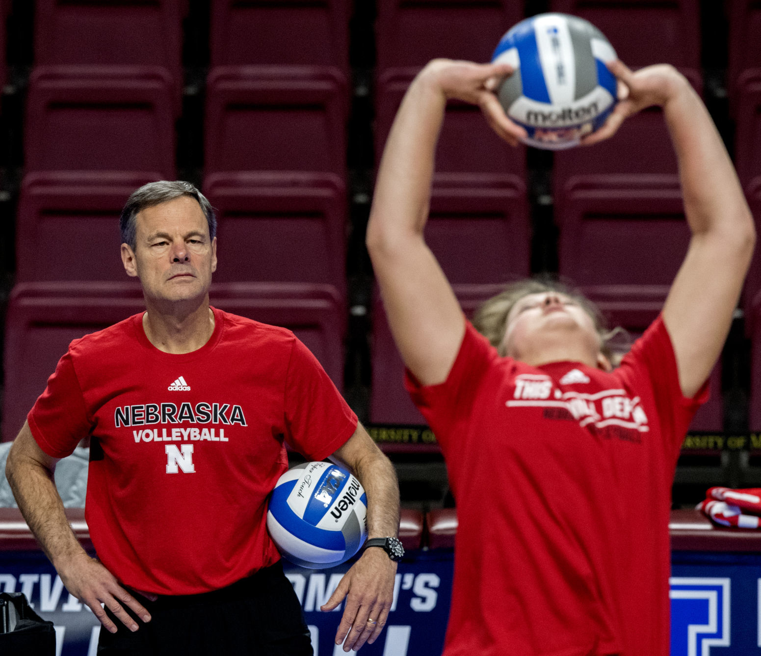 Nebraska Volleyball Practice in Minneapolis, 12.06